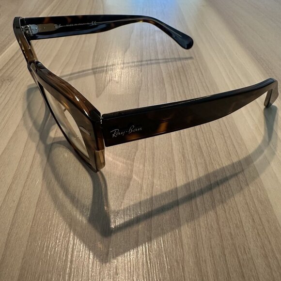 Ray Ban RB2126 State Street Glasses Transparent Yellow Blue Lenses Brown Tortois main image 7